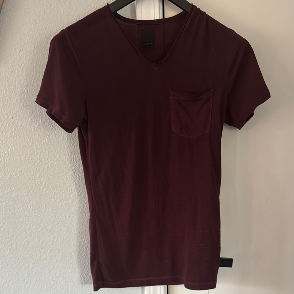 H&M Red Short Sleeve Tee Casual Essential